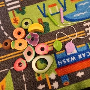 Wooden Caterpillar Lacing Fine Motor Toddler Preschool Toy occupational fruit
